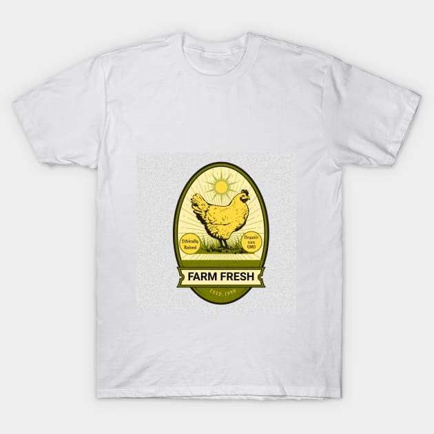 Organic Poultry Farming T-Shirt by Colbalt101